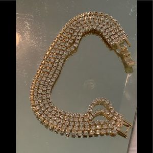 Gold toned crystal bracelet